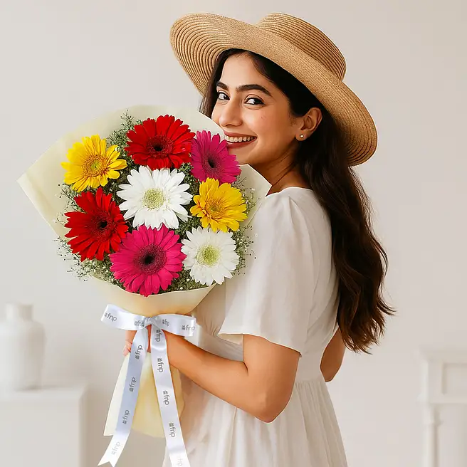 White Pipe Floral Set