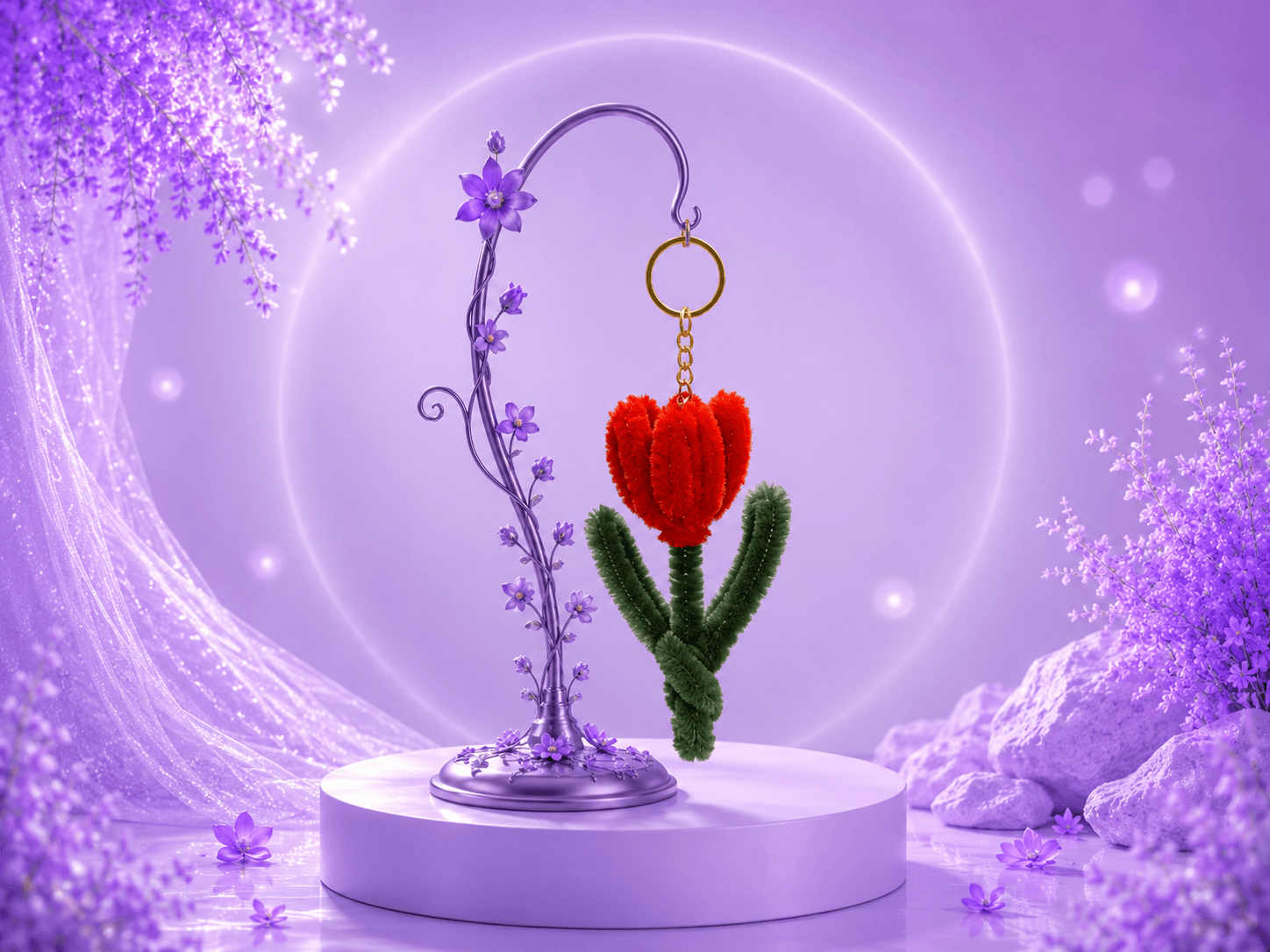 Small Tulip Keychain