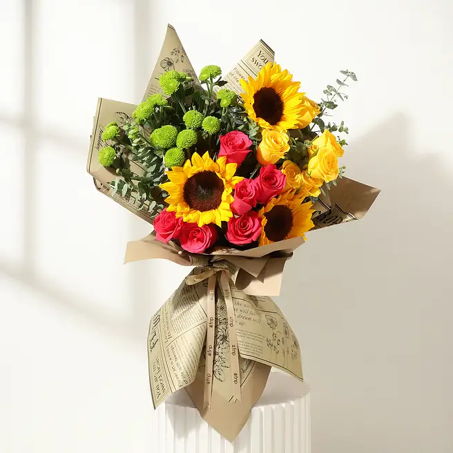 Elegant Rose Basket